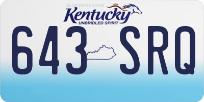 KY license plate 643SRQ