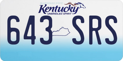 KY license plate 643SRS