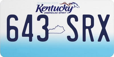 KY license plate 643SRX