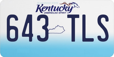 KY license plate 643TLS