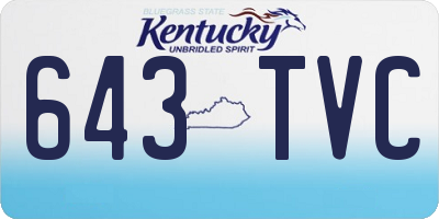 KY license plate 643TVC