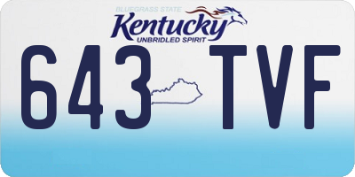 KY license plate 643TVF