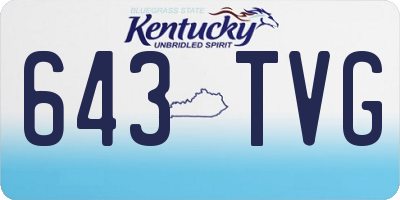 KY license plate 643TVG