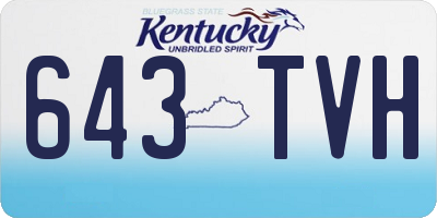 KY license plate 643TVH