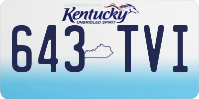 KY license plate 643TVI