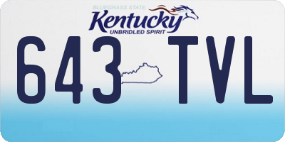 KY license plate 643TVL