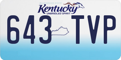 KY license plate 643TVP
