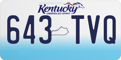 KY license plate 643TVQ