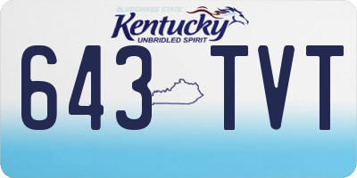 KY license plate 643TVT