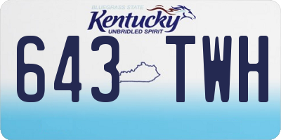 KY license plate 643TWH