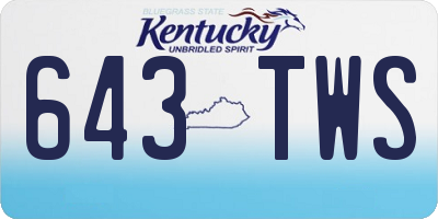 KY license plate 643TWS