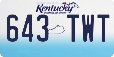 KY license plate 643TWT