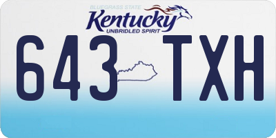 KY license plate 643TXH
