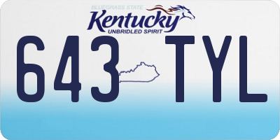 KY license plate 643TYL