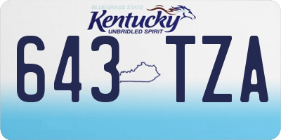 KY license plate 643TZA