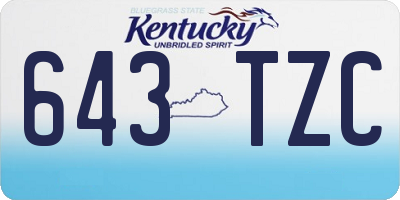 KY license plate 643TZC
