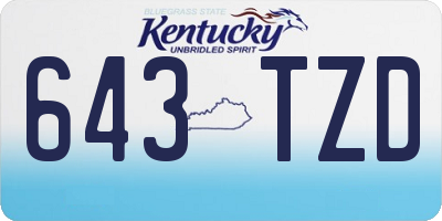 KY license plate 643TZD
