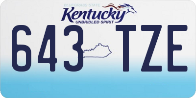 KY license plate 643TZE