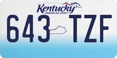 KY license plate 643TZF