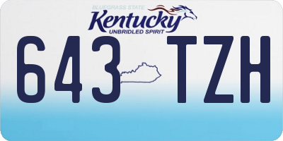 KY license plate 643TZH