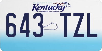 KY license plate 643TZL