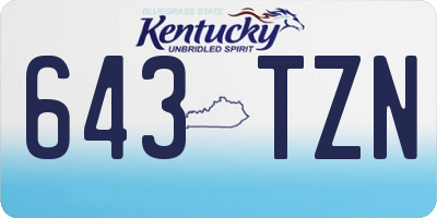 KY license plate 643TZN