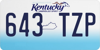 KY license plate 643TZP