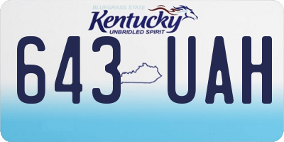KY license plate 643UAH