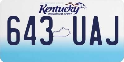 KY license plate 643UAJ