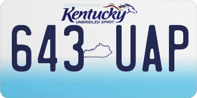 KY license plate 643UAP