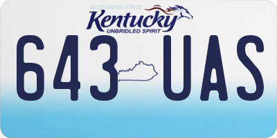 KY license plate 643UAS