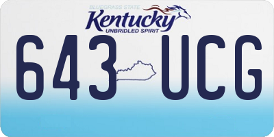KY license plate 643UCG