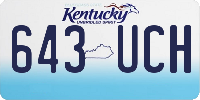 KY license plate 643UCH
