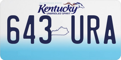 KY license plate 643URA