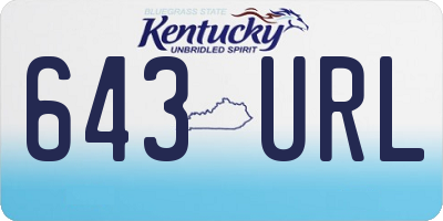 KY license plate 643URL