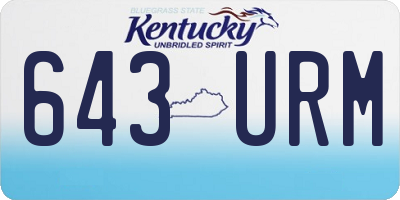KY license plate 643URM