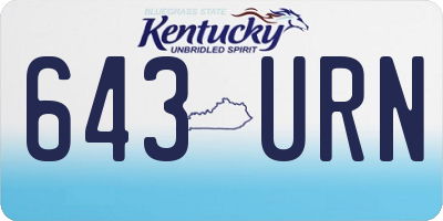 KY license plate 643URN