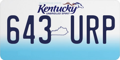 KY license plate 643URP