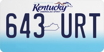 KY license plate 643URT