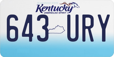 KY license plate 643URY