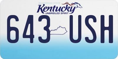 KY license plate 643USH