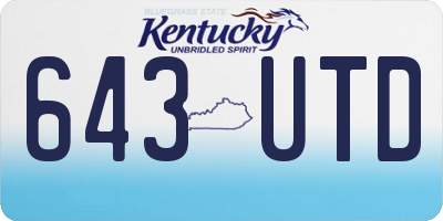 KY license plate 643UTD