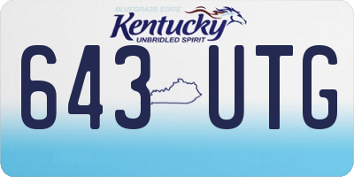 KY license plate 643UTG