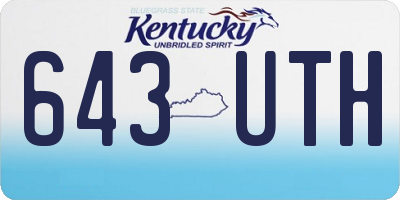 KY license plate 643UTH