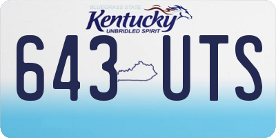 KY license plate 643UTS