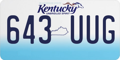 KY license plate 643UUG