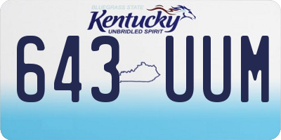 KY license plate 643UUM