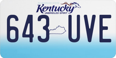 KY license plate 643UVE