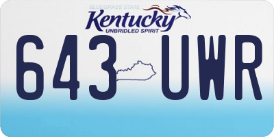 KY license plate 643UWR