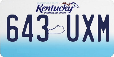 KY license plate 643UXM
